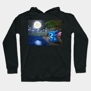 stitch under the moon Hoodie